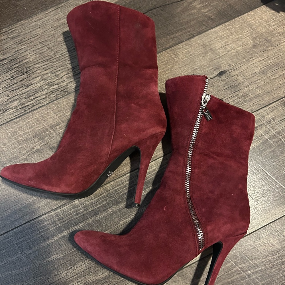 ABS Burgundy Suede Boots